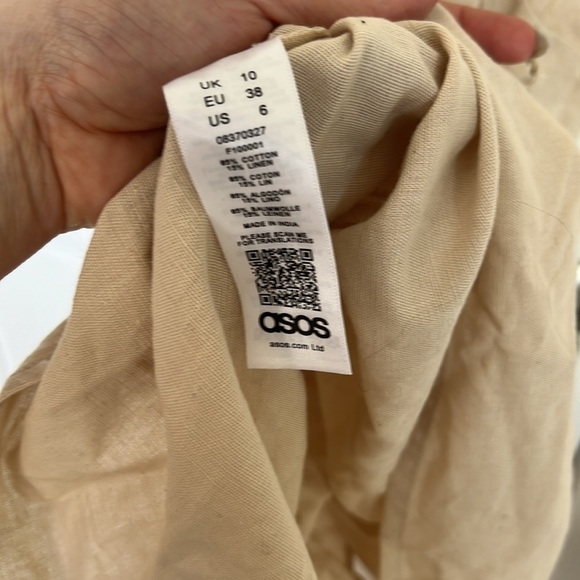 ASOS Linen Wrap Mini Sundress - Picture 6 of 6